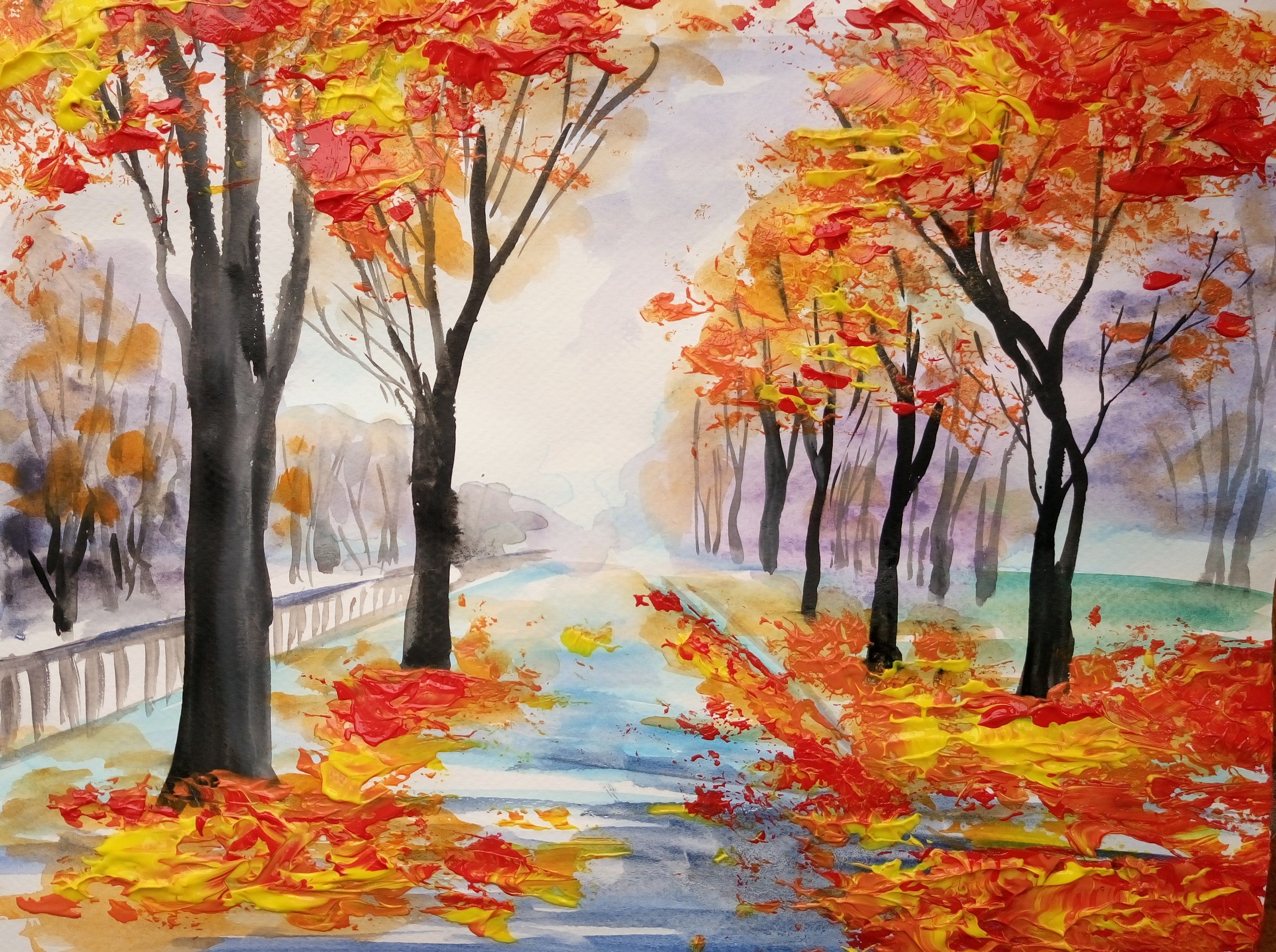 Осенний пейзаж класс. Осенние рисунки. Рисунок на тему осень. Осень гуашью. Рисование осеннего пейзажа.