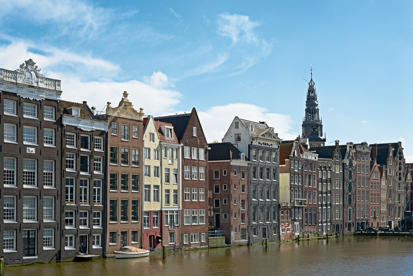 Canal houses at the Damrak, Amsterdam