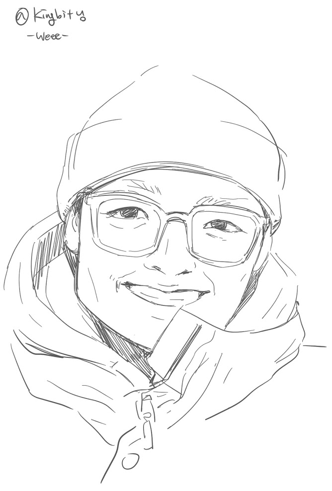 나 이렇게 훈남 이였구나 ㅎㅎㅎㅎ(1 minute drawing)