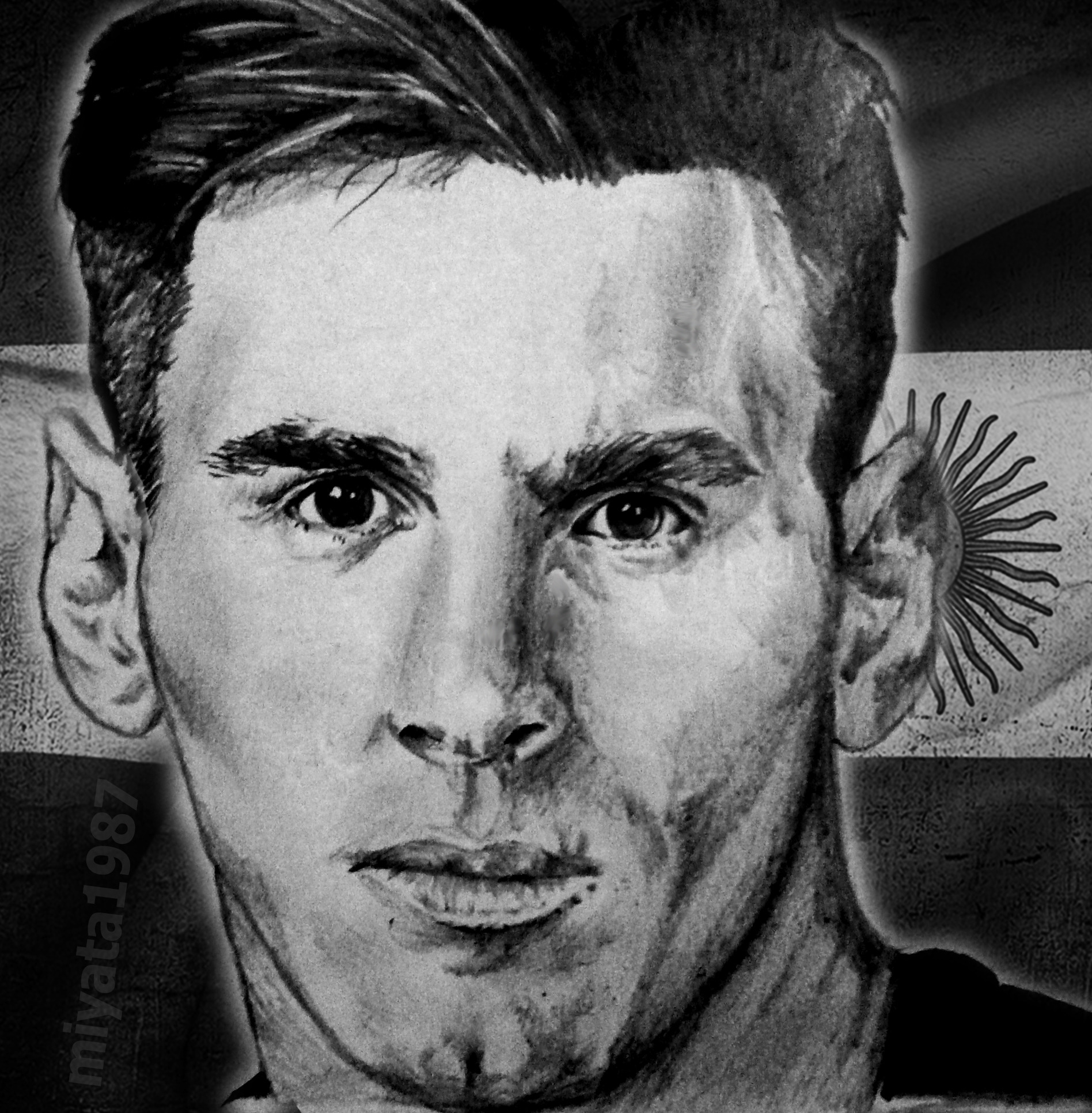 Heather Rooney Art — Colored pencil drawing of Lionel Messi