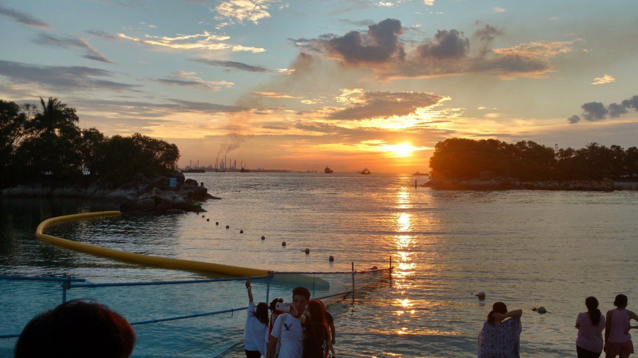 Siloso Beach Sentosa Island Sunset.jpg
