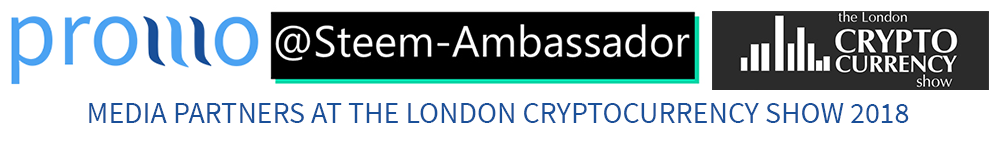 promo-steem team are official media partners for the London Cryptocurrency Show 2018