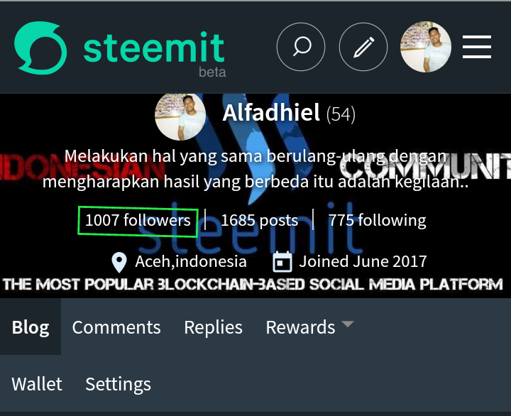 Ucapan Terima Kasih Kepada 1000 Follower Dan Kepada Seluruh Sahabat Steemian Steemit