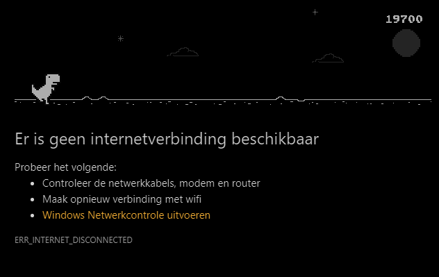 No Internet connection T-Rex game