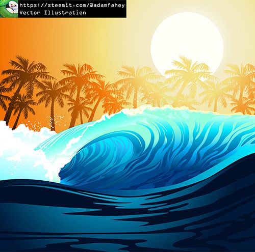 Tropical surfing wave at sunrise-01.jpg