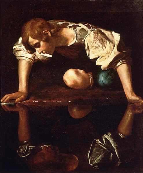 Caravaggio (1571-1610) - Narcissus oil on canvas 110 × 92 cm.jpg