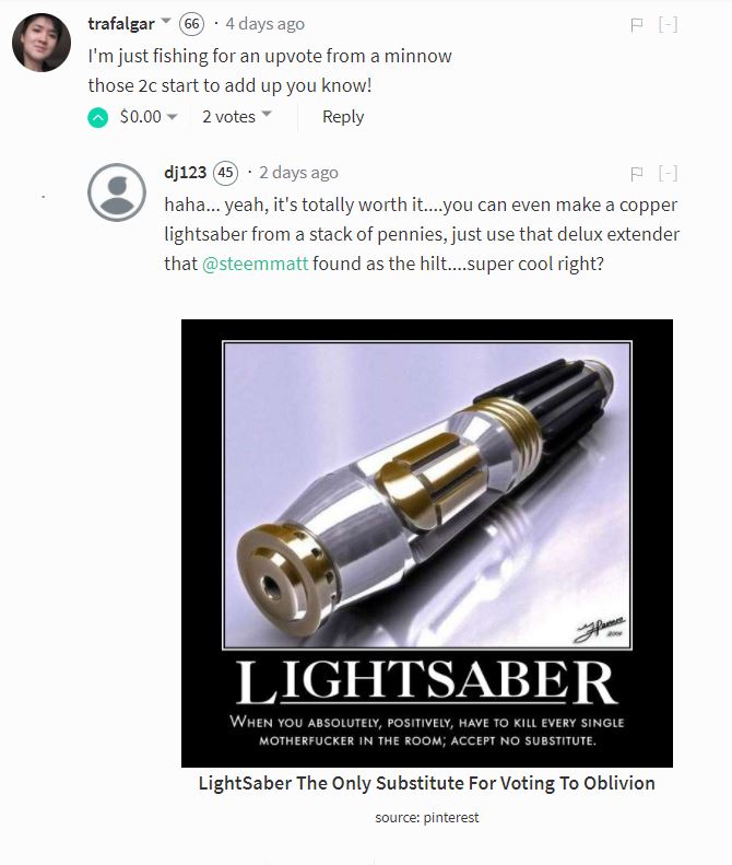 trafalgar-2pennies at a time to get a light saber.JPG