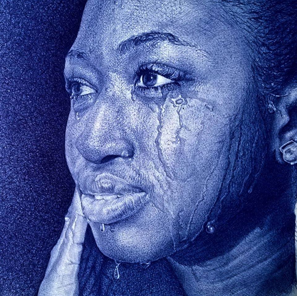 Enam Bosokah's ballpoint pen art - Mirror Online