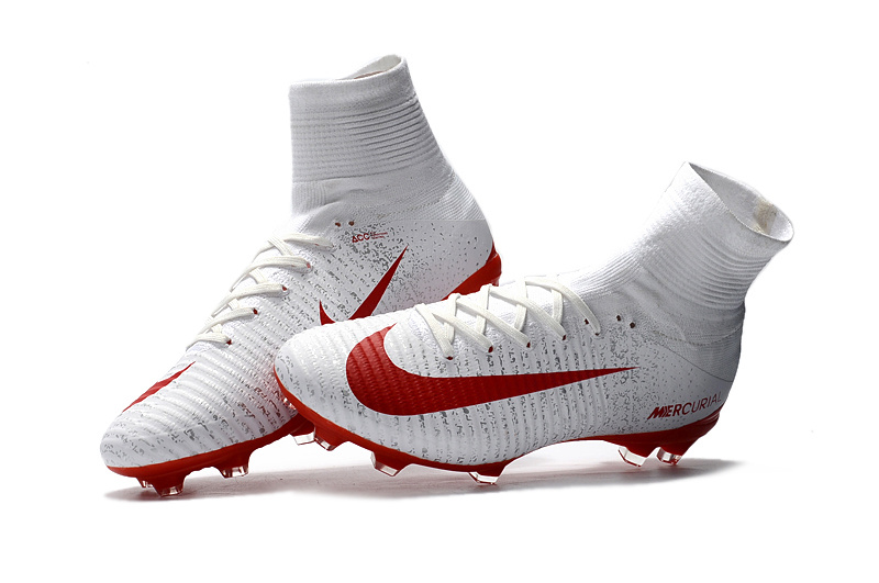 Cheap NIke Mercurial Superfly V FG Cleats White Fire Red_3455.jpg