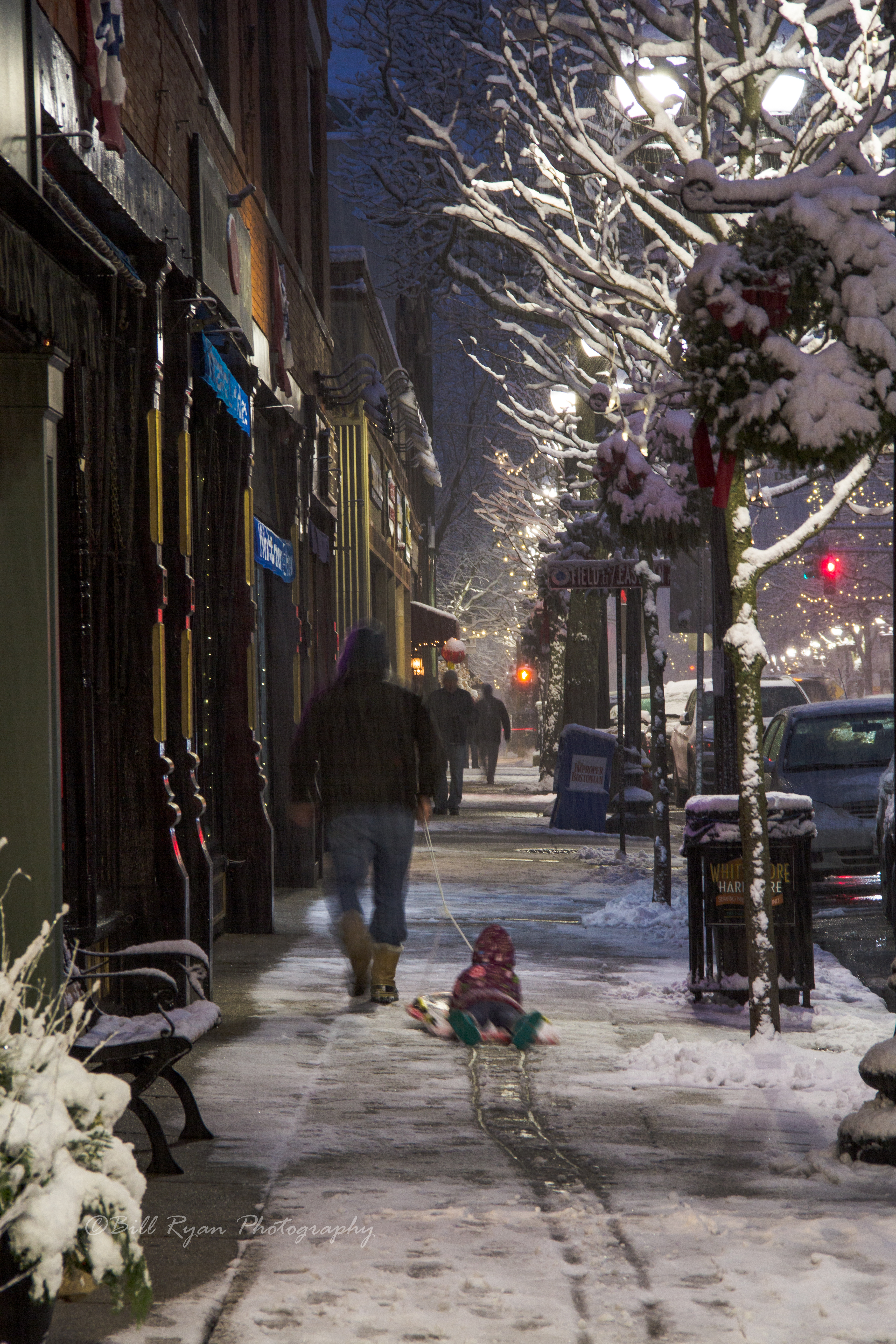 Sledding with Dad - Main Street (1 of 1).JPG