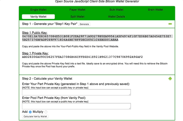 How To Create Custom Bitcoin Addresses E G 1moon4!   cmwi - 