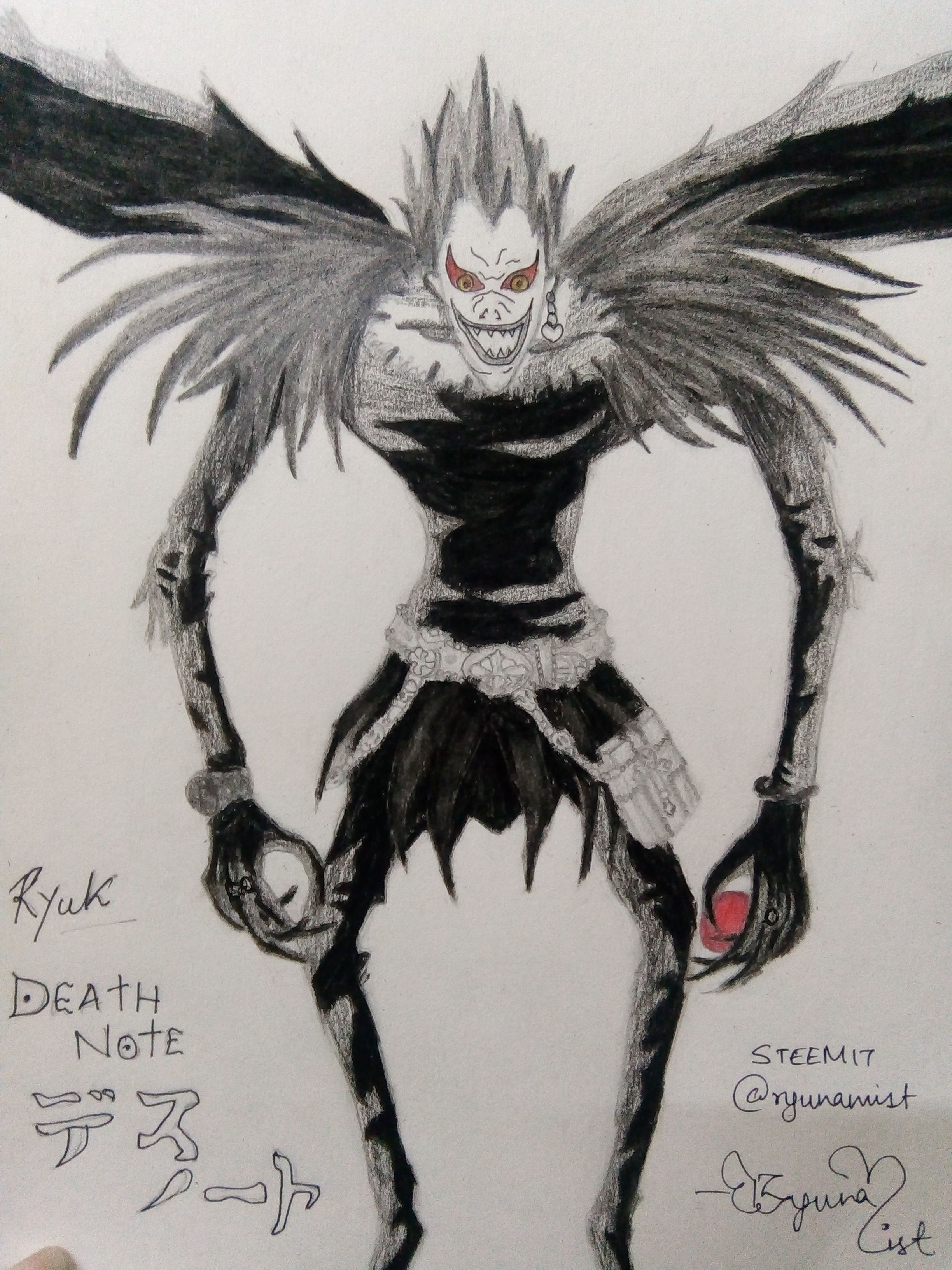 Ryuk Death Note Drawings