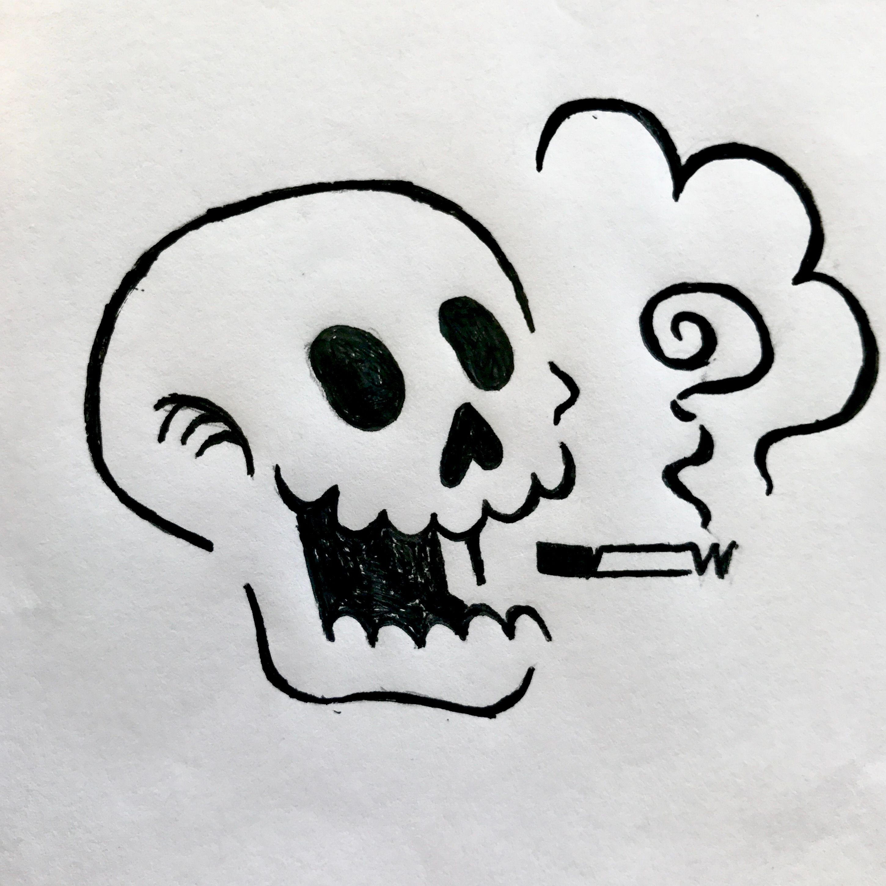 smoking skull animation