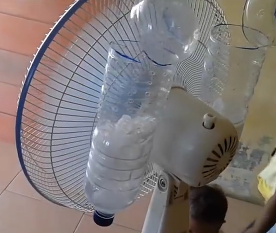 fan with ice