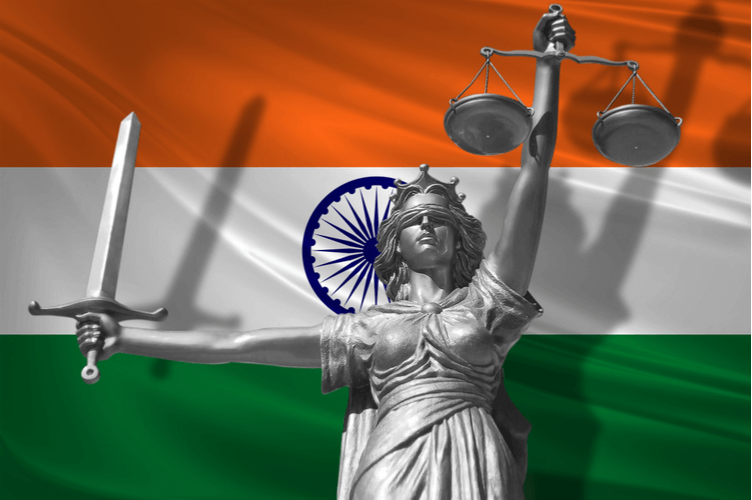 Cover about Law. Statue of god of justice Themis with Flag of India (1).png