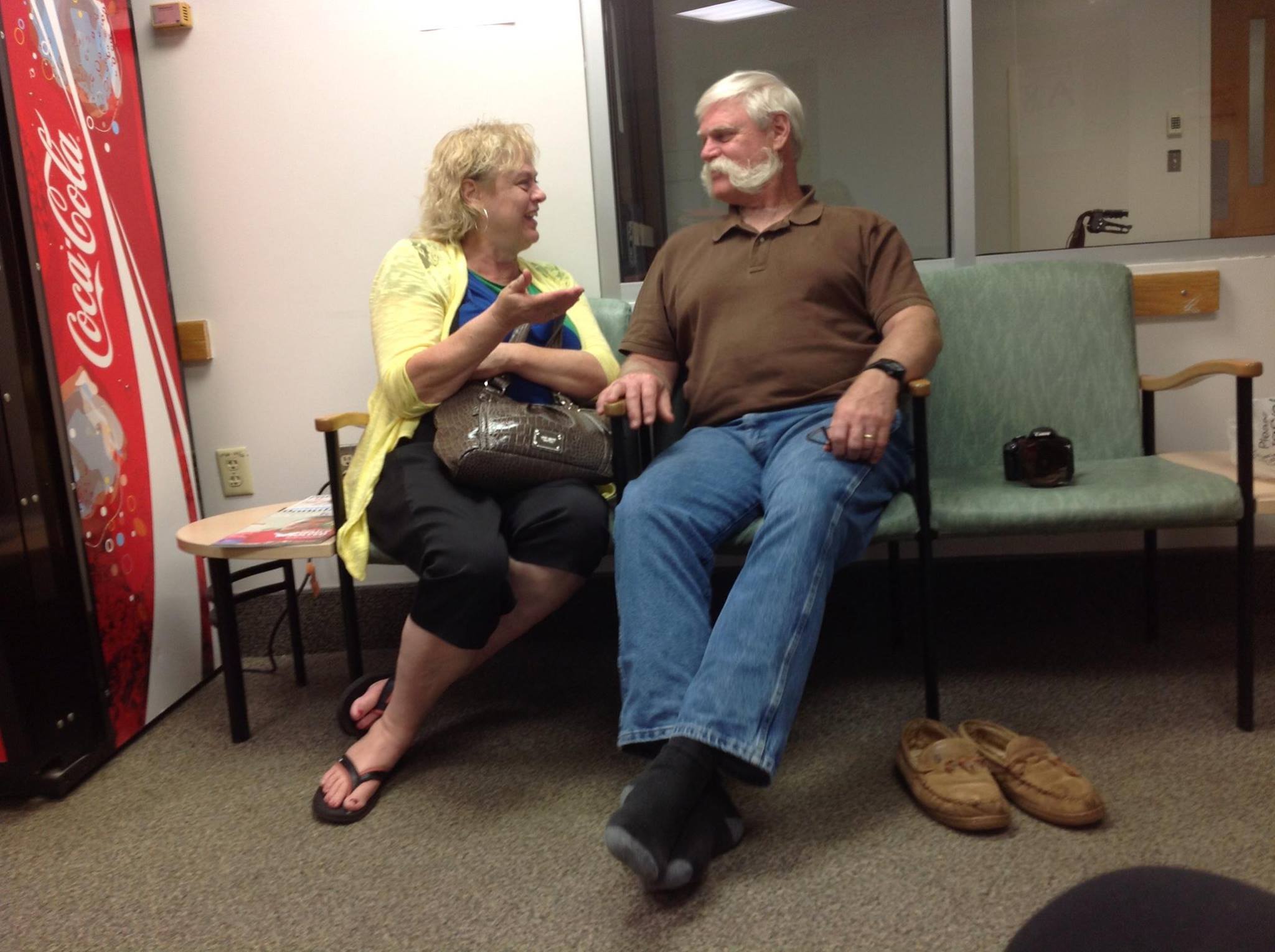 Julie and Arnie in hospital waiting area.jpg