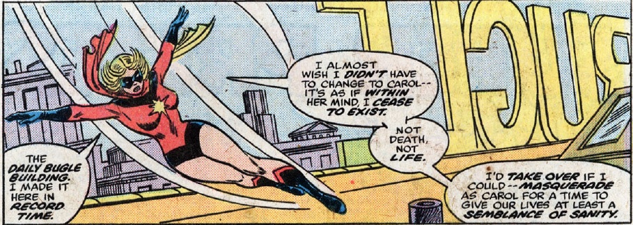 Ms. Marvel considers masquerading as Carol Danvers.jpg