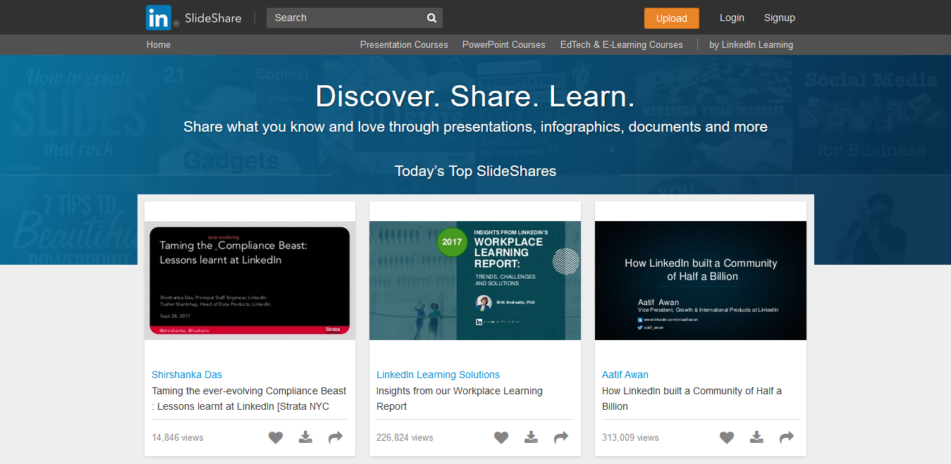 LINKEDIN Learning. Discover, learn, create LINKEDIN Cover.