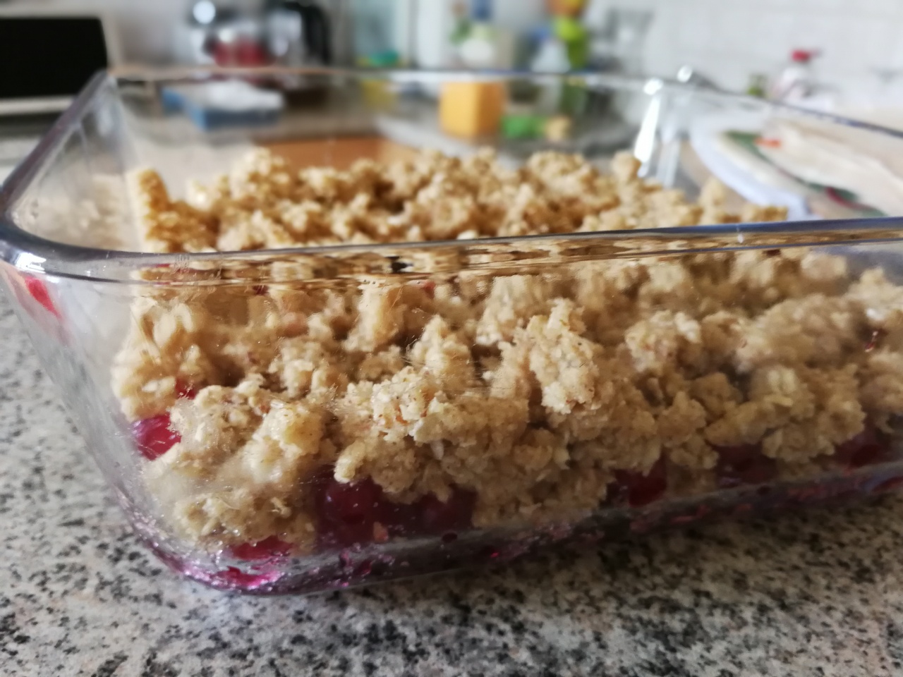 Selbst Gemachter Johannisbeer Crumble Kuchen Ohne Boden Wenns Mal Schnell Gehen Muss Oder Einfach Weil Es Schmeckt Steemit