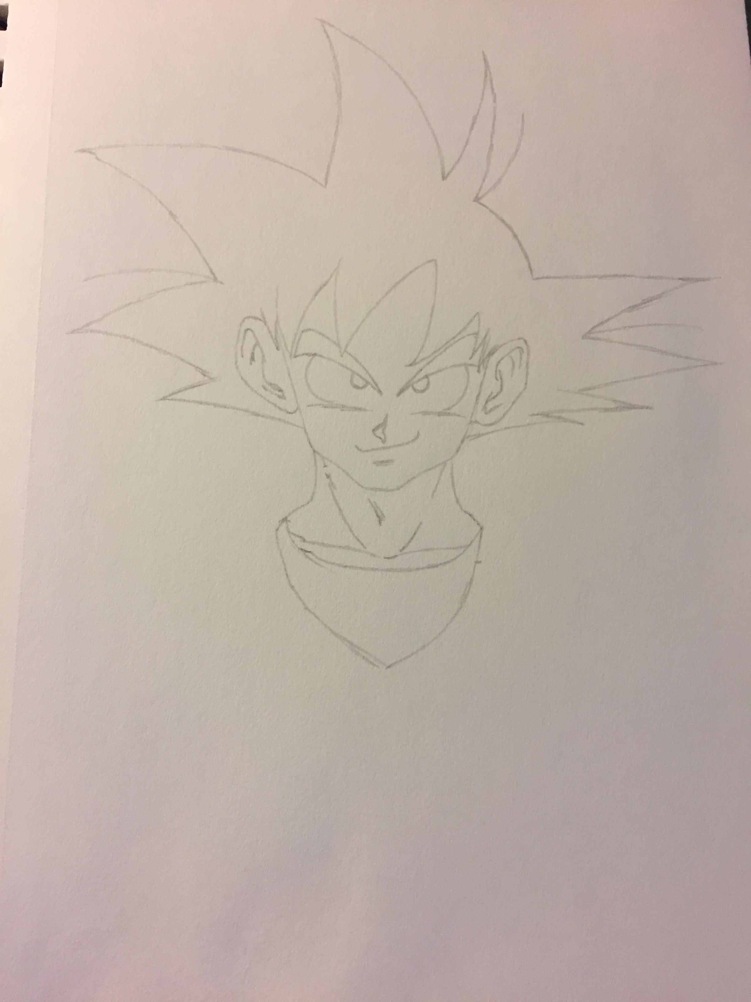 Realistic Speed Drawing Goku ultra instinct (Dragon Ball Super) 