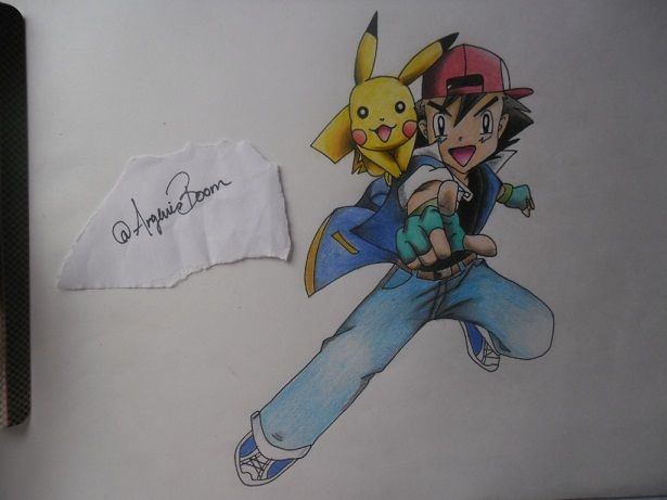 My Last Step By Step Drawing Of The Year 2017 Ash Ketchum