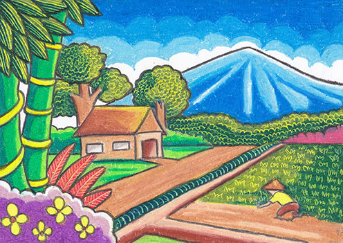 How To Draw A Farm Landscape 