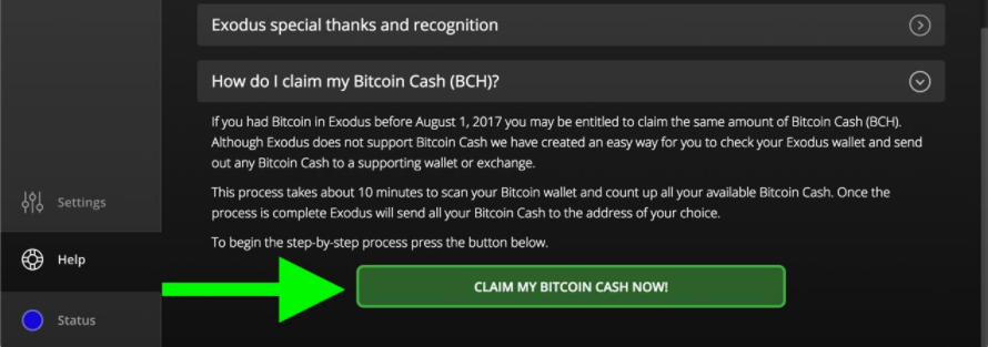 Claim Bitcoin Cash On Your Exodus Wallet Steemit - 