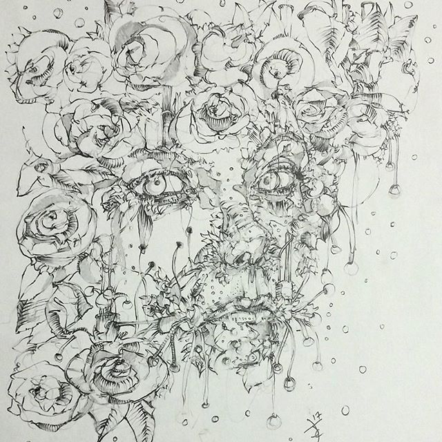 Flower Girl - Sketch WIP by Ayeri on DeviantArt