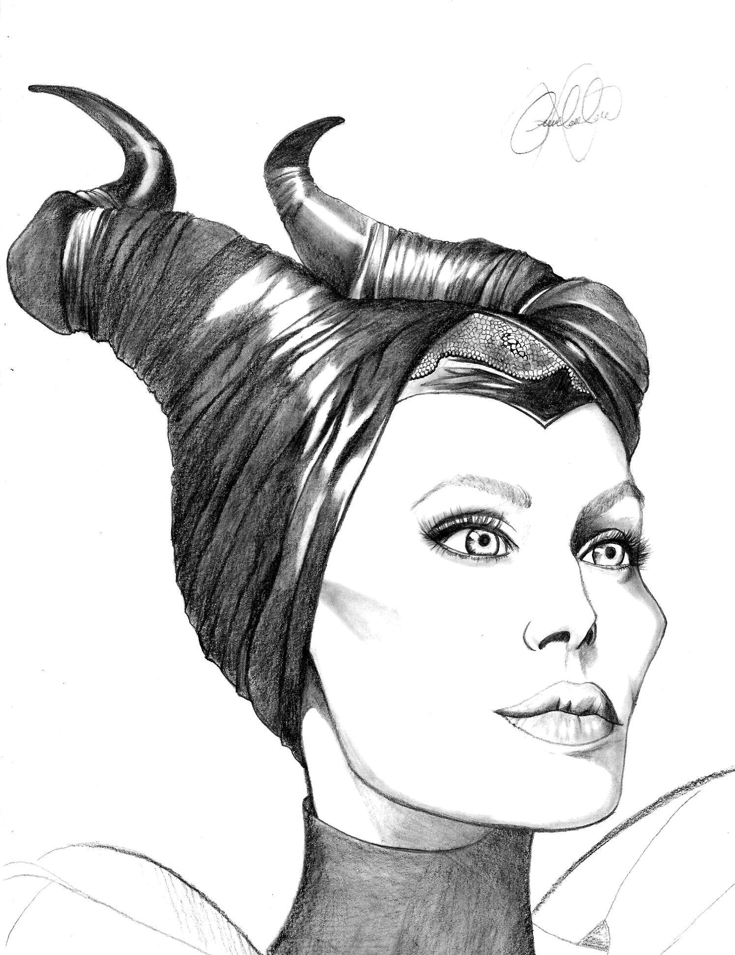 Original Maleficent & Diablo Drawing by Jack Huber. - Van Eaton Galleries