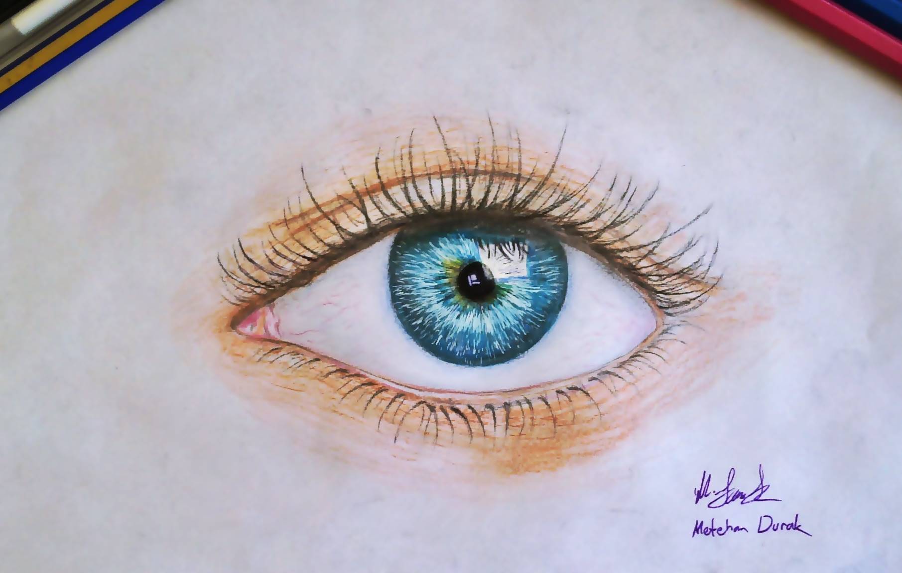 Color pencil eye drawing by AtomiccircuS on DeviantArt