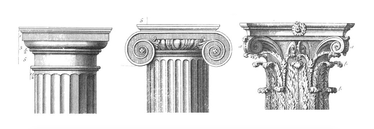 Ионическая колонна рисунок