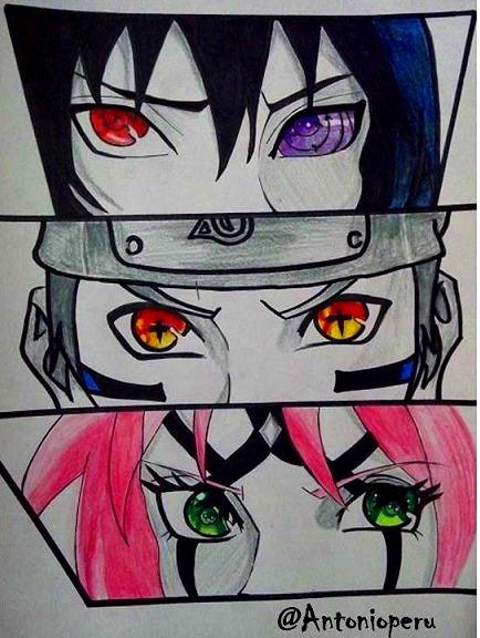 DRAWING, NARUTO, SASUKE, SAKURA