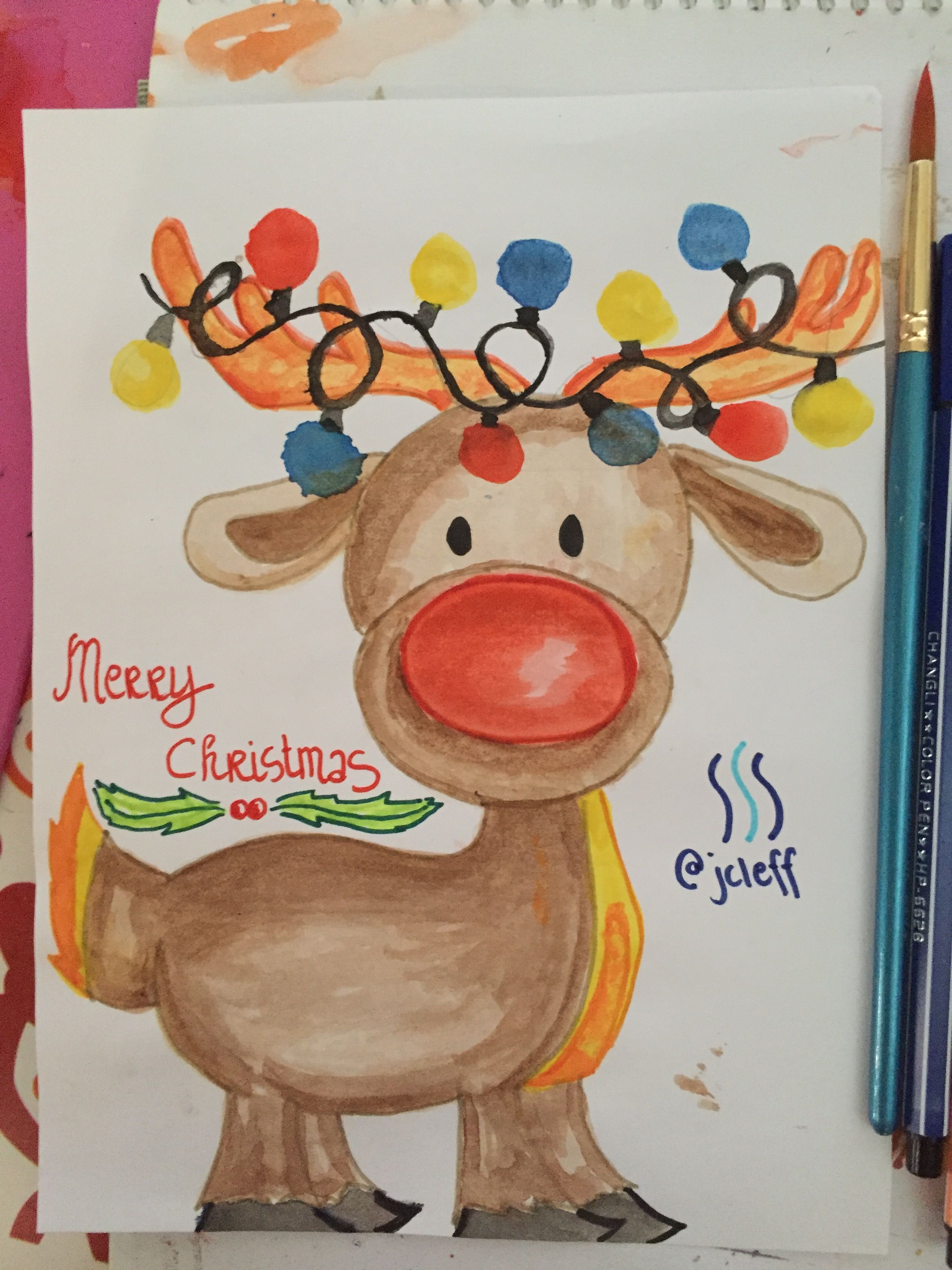Reindeer doodle art - Santa Claus Magic Christmas reindeer fly jump - in  the sky - Holiday decoration drawing sketch cartoon deer - Deer doodle  vintage animal - Winter Stock Vector | Adobe Stock