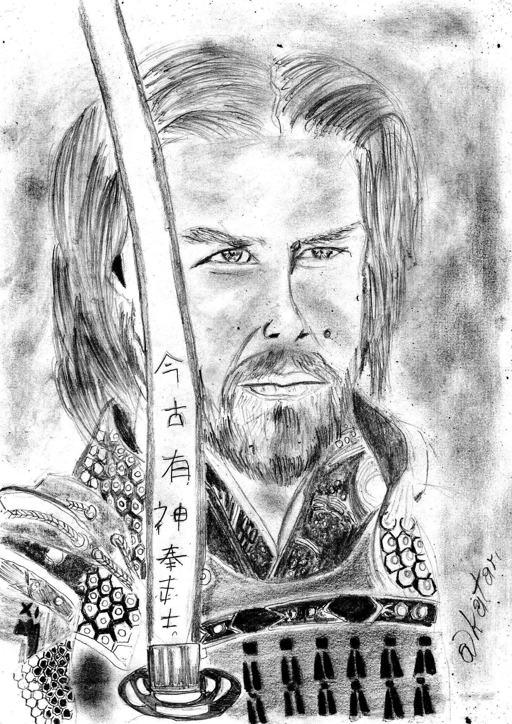 Tom Cruise - El Ultimo Samurai - Proceso de Dibujo @Katari — Steemit