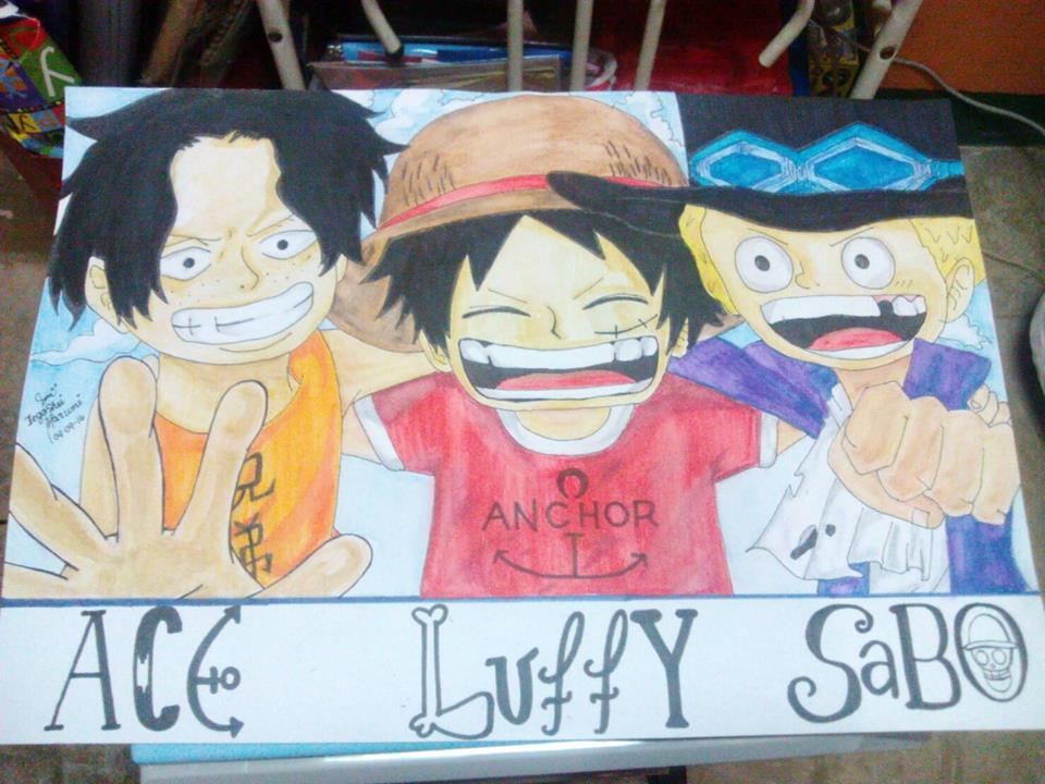 One Piece Ace Luffy Sabo Chibi Days Fanart Steemit