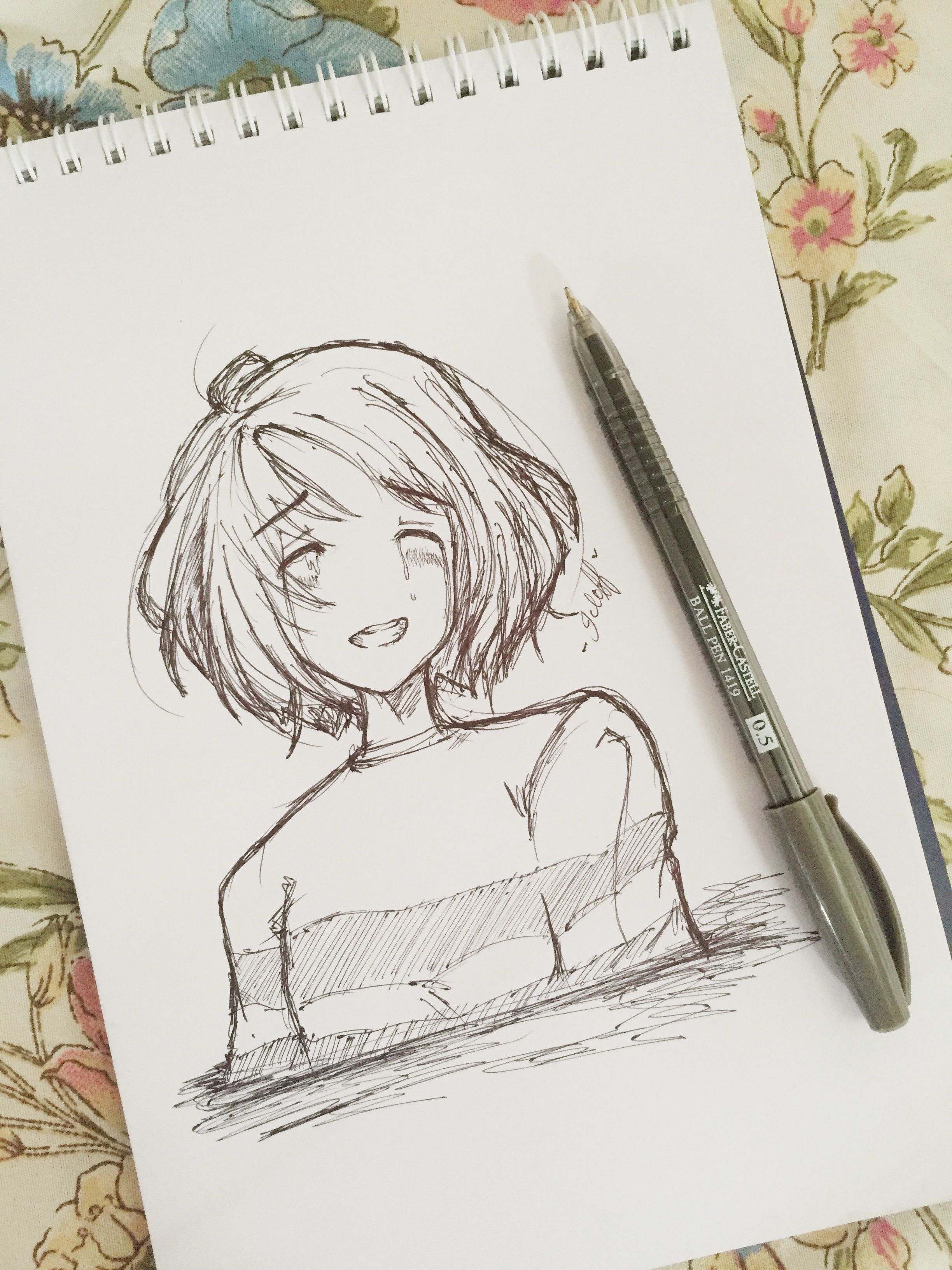 Anime Character  ballpen drawing  PeakD