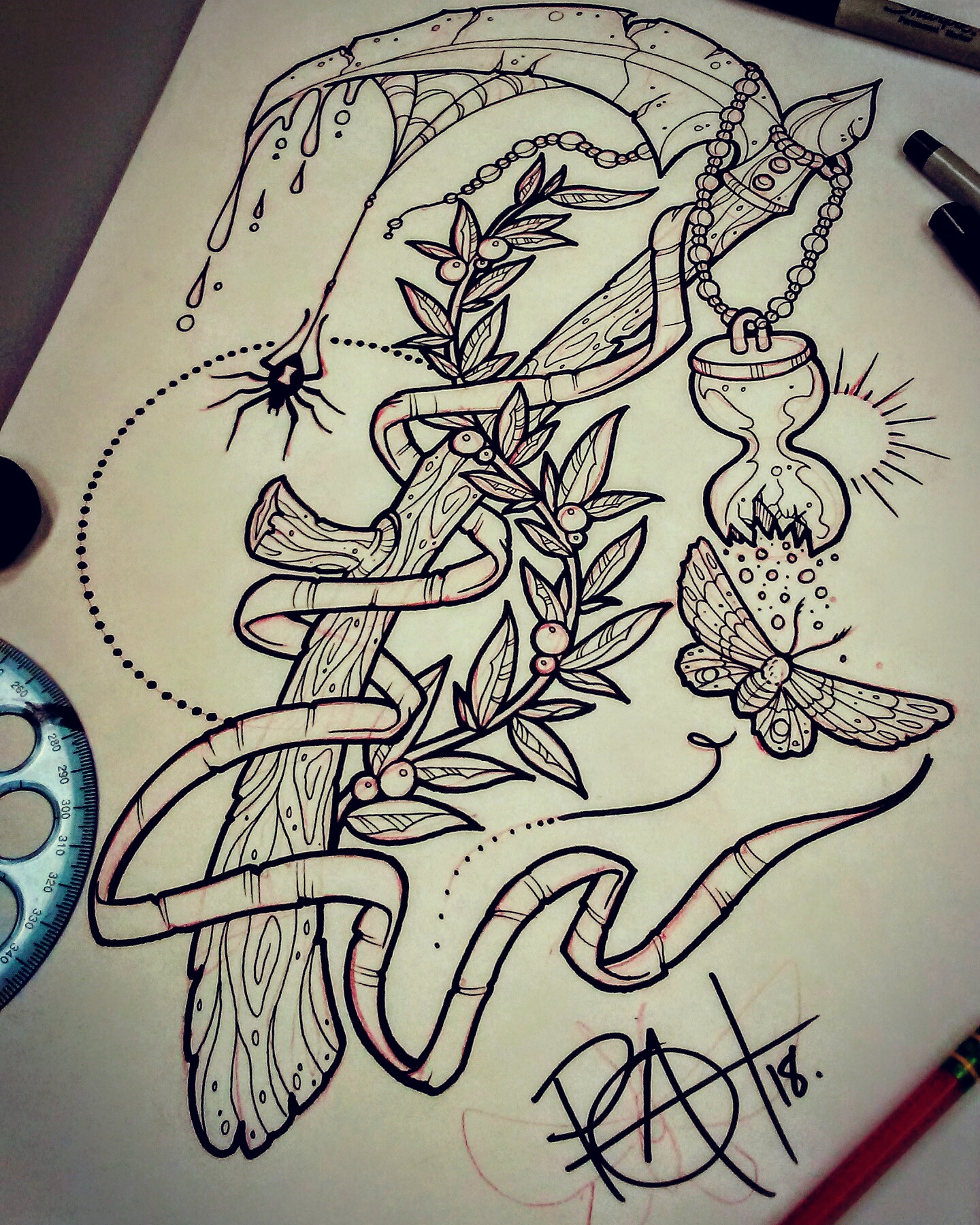 The Dragon Scythe Tattoo by DevilmaycryAQW on DeviantArt