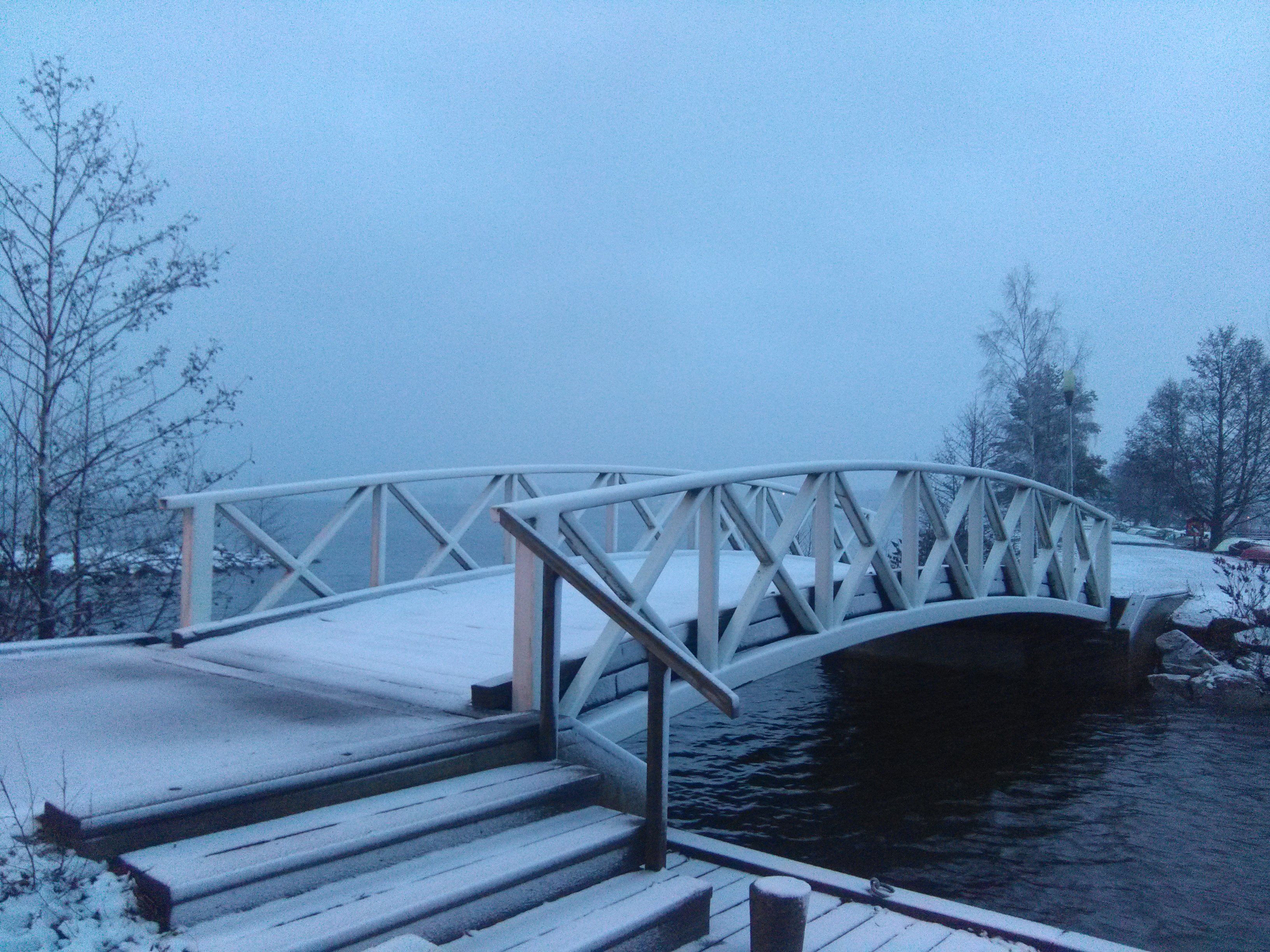 Bridge in light snow cover. (158/365)
