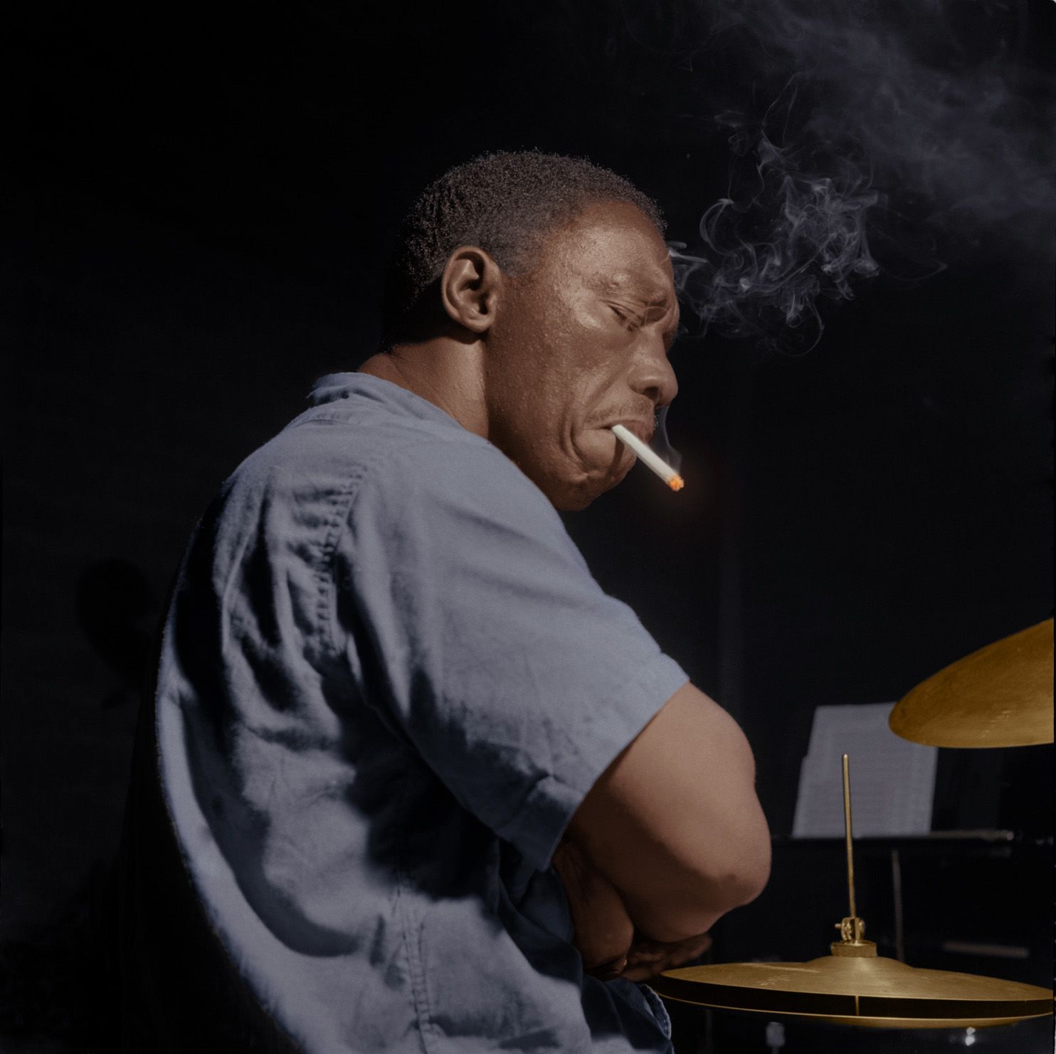 Art Blakey at his “A Night In Tunisia” session of Aug. 7, 1960.  copy.jpg