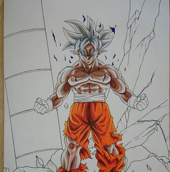 Drawing Anime Son Goku From Dragon Ball Z — Steemit