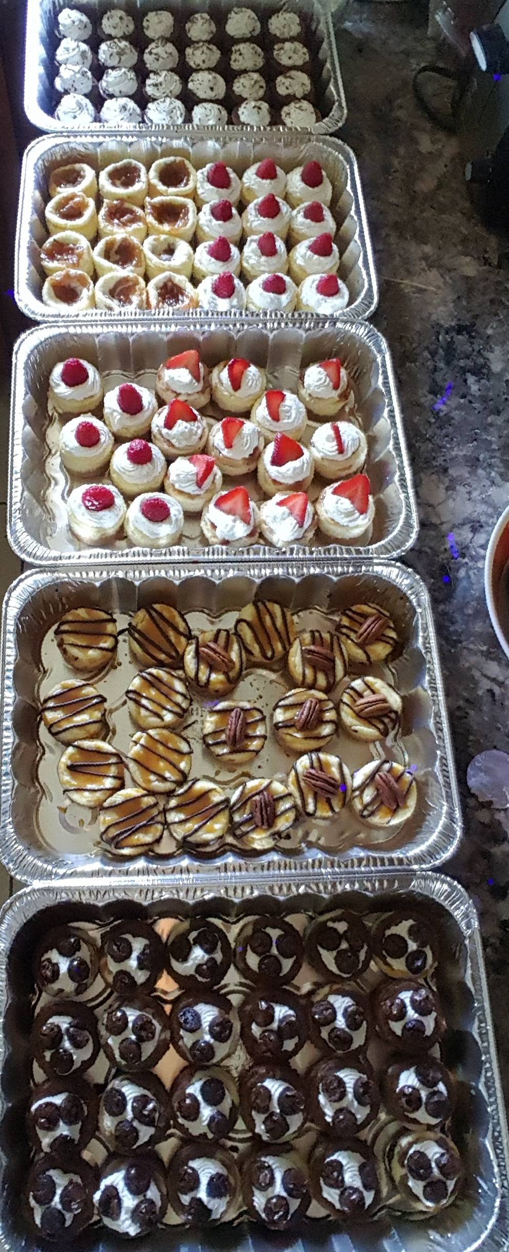 My MOm made 120 mini cheesecakes.jpg