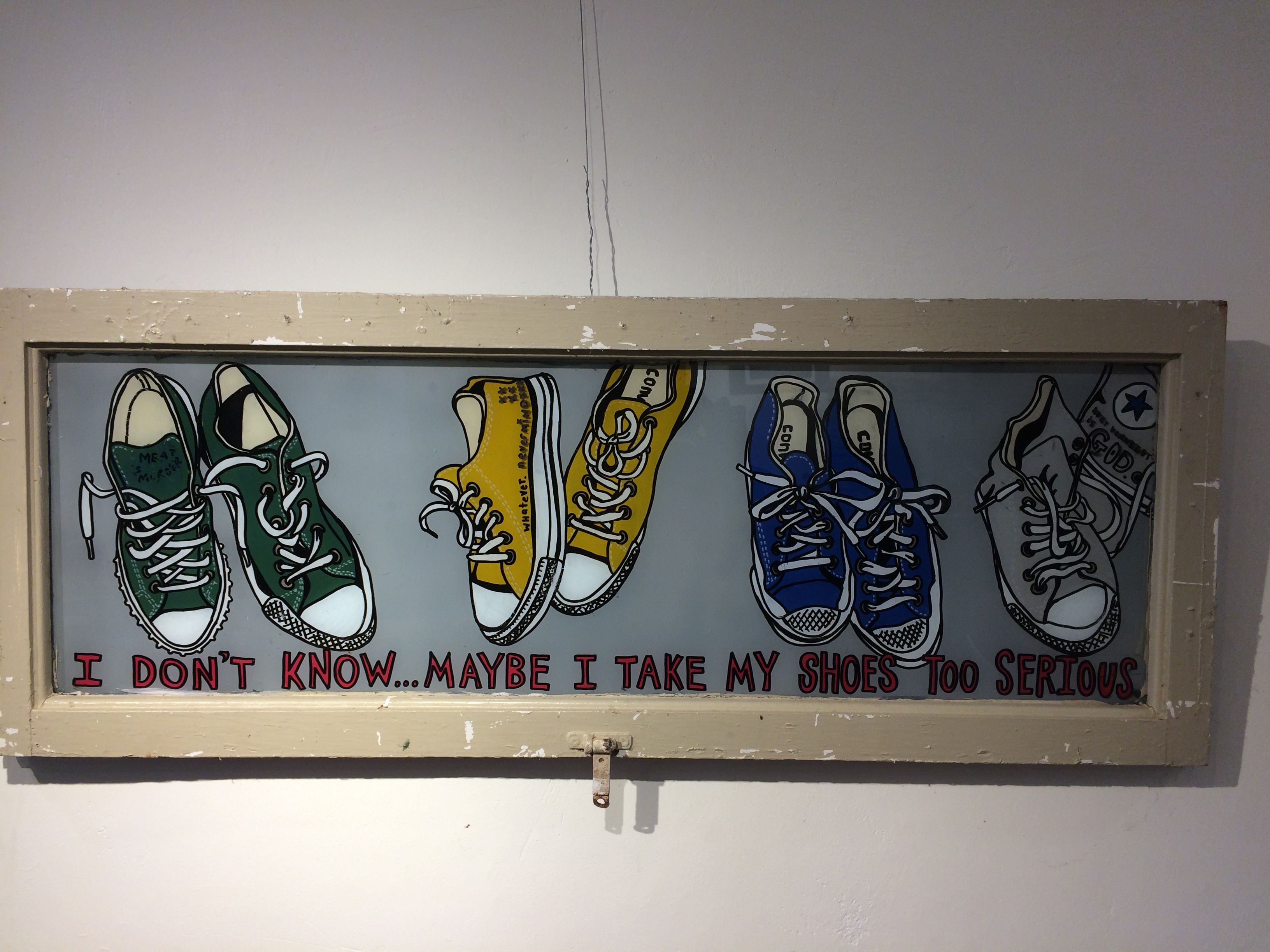 Shoes Sign Sluggo's North Vegetarian Cafe in Chattanooga, Tennessee.JPG