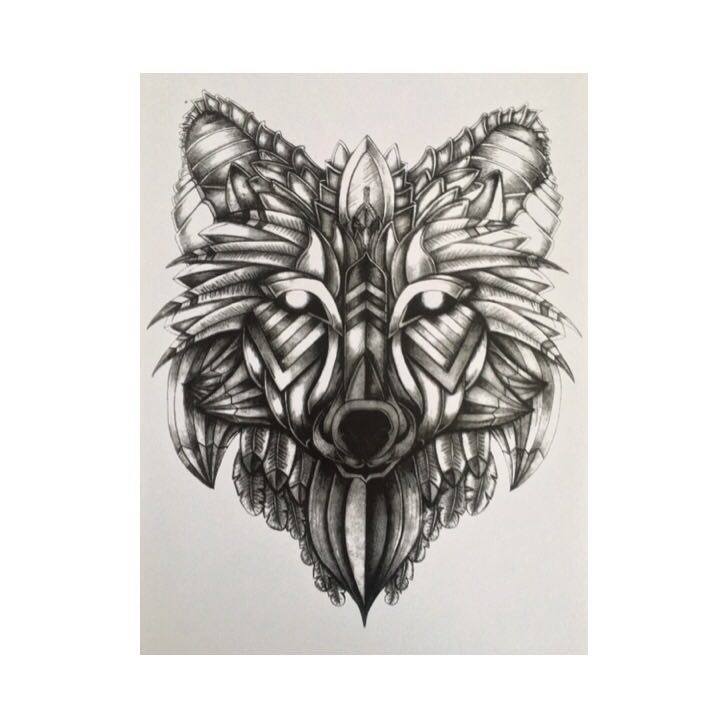 Lone Wolf - High Quality Print | Wolf Drawing | Wolf Print | Wolf Illustration | Doodle Print | Doodle Drawing | Black and White Print.jpg
