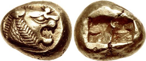 From the age of the first coin of Lydian Lion in the age of the