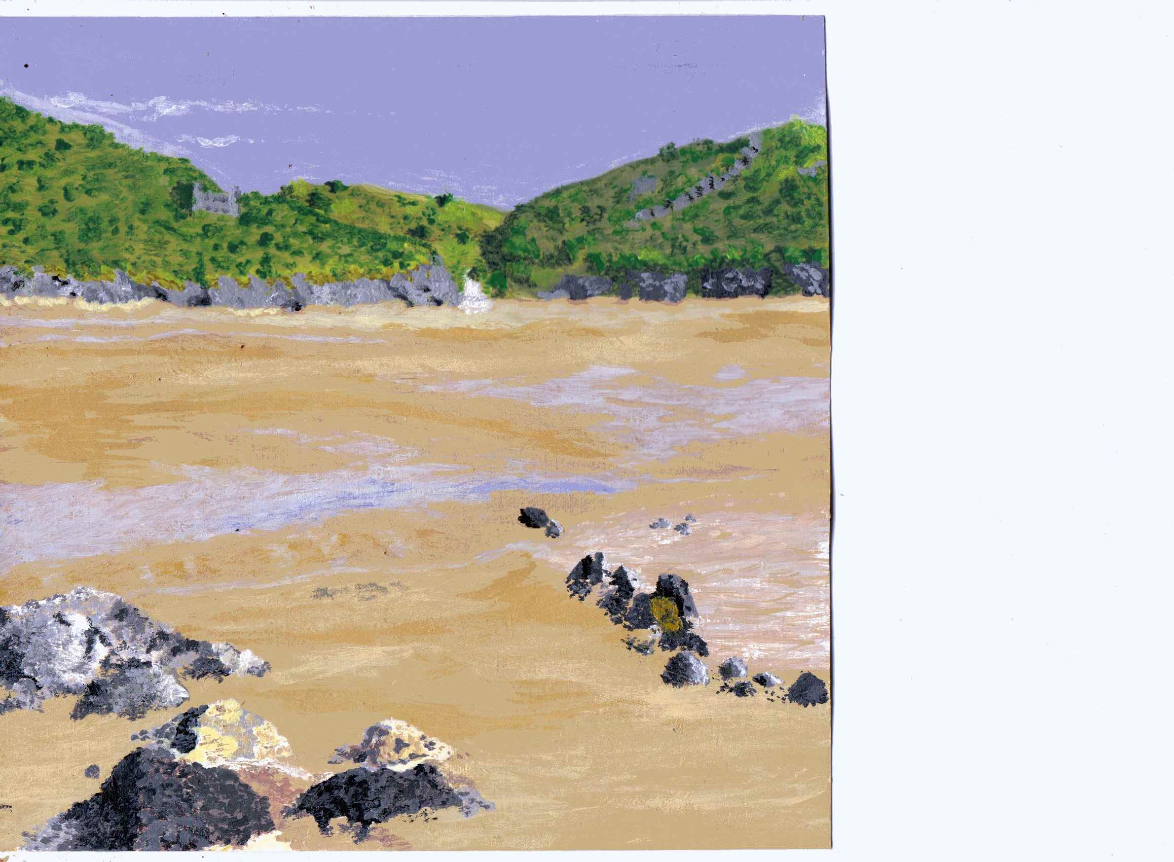 Acrylic Painting 'North Wales Beach'.jpg