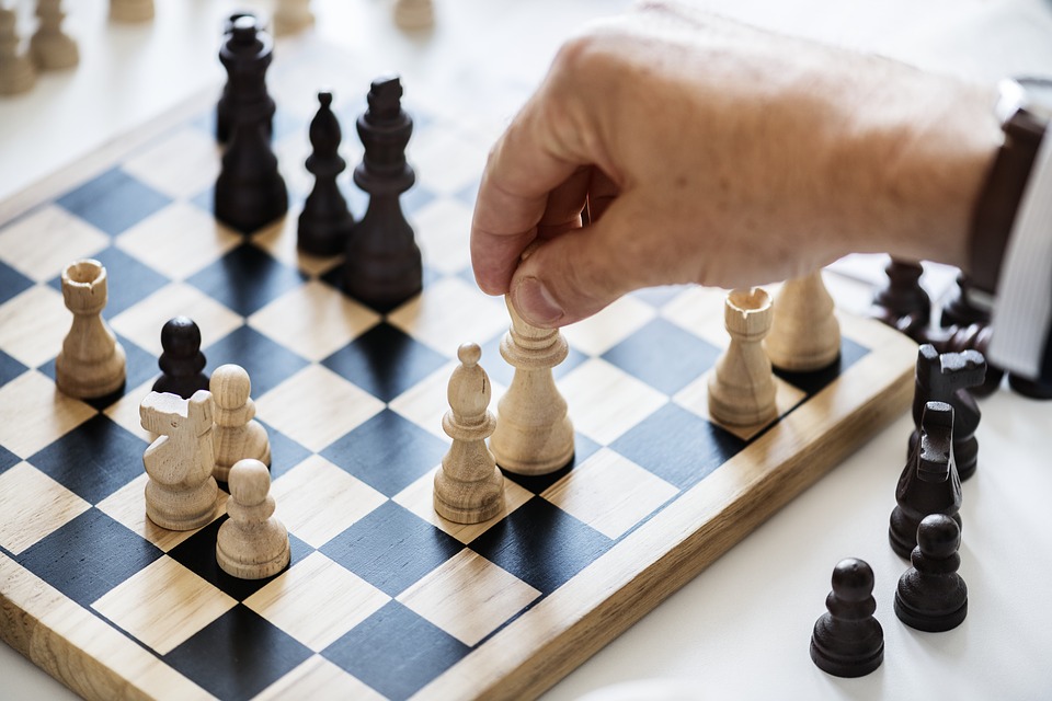 Chess Gameplan Pawn Knight Queen America American.jpg
