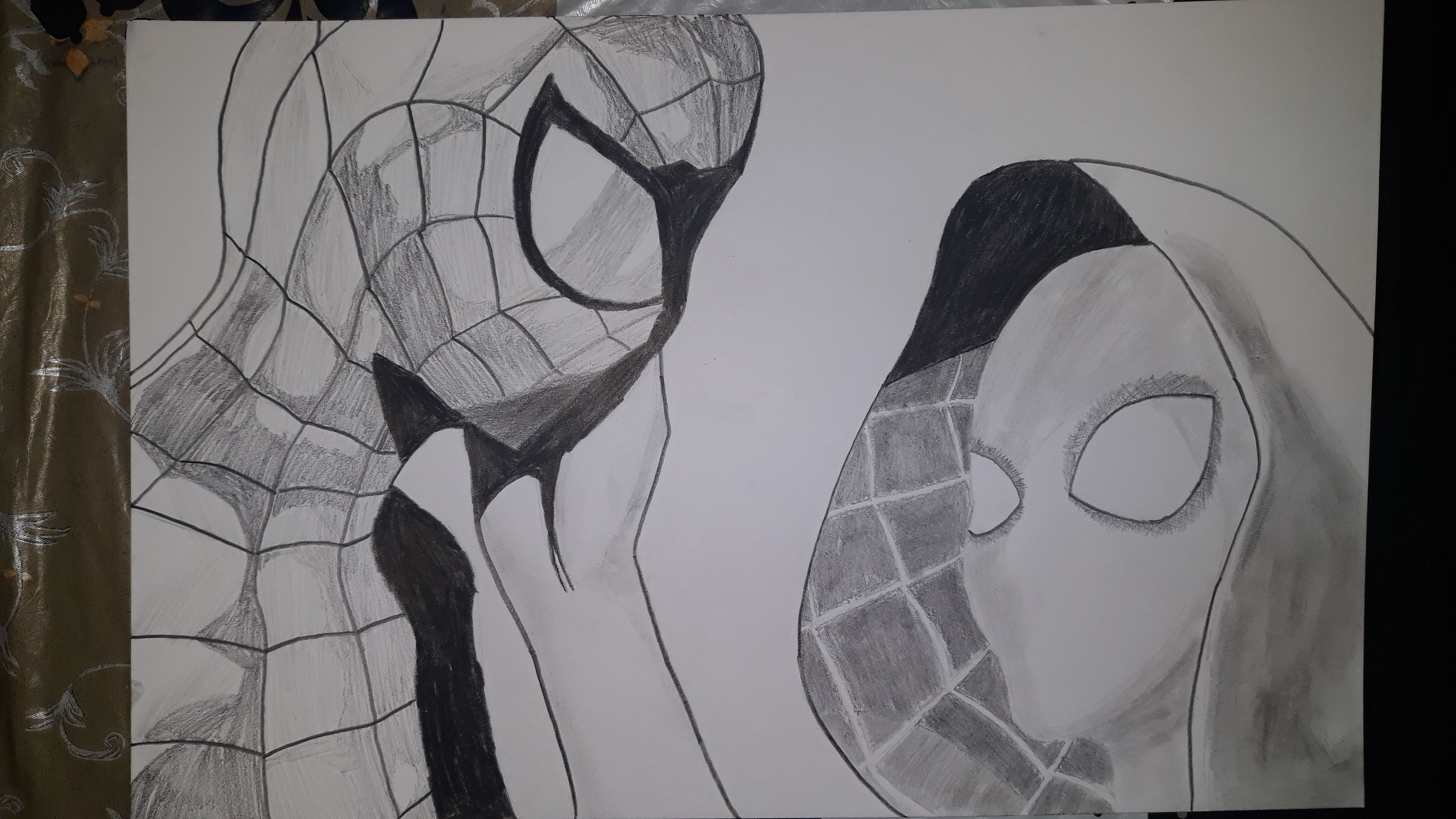 Drawing: Spiderman and Spider Gwen — Steemit