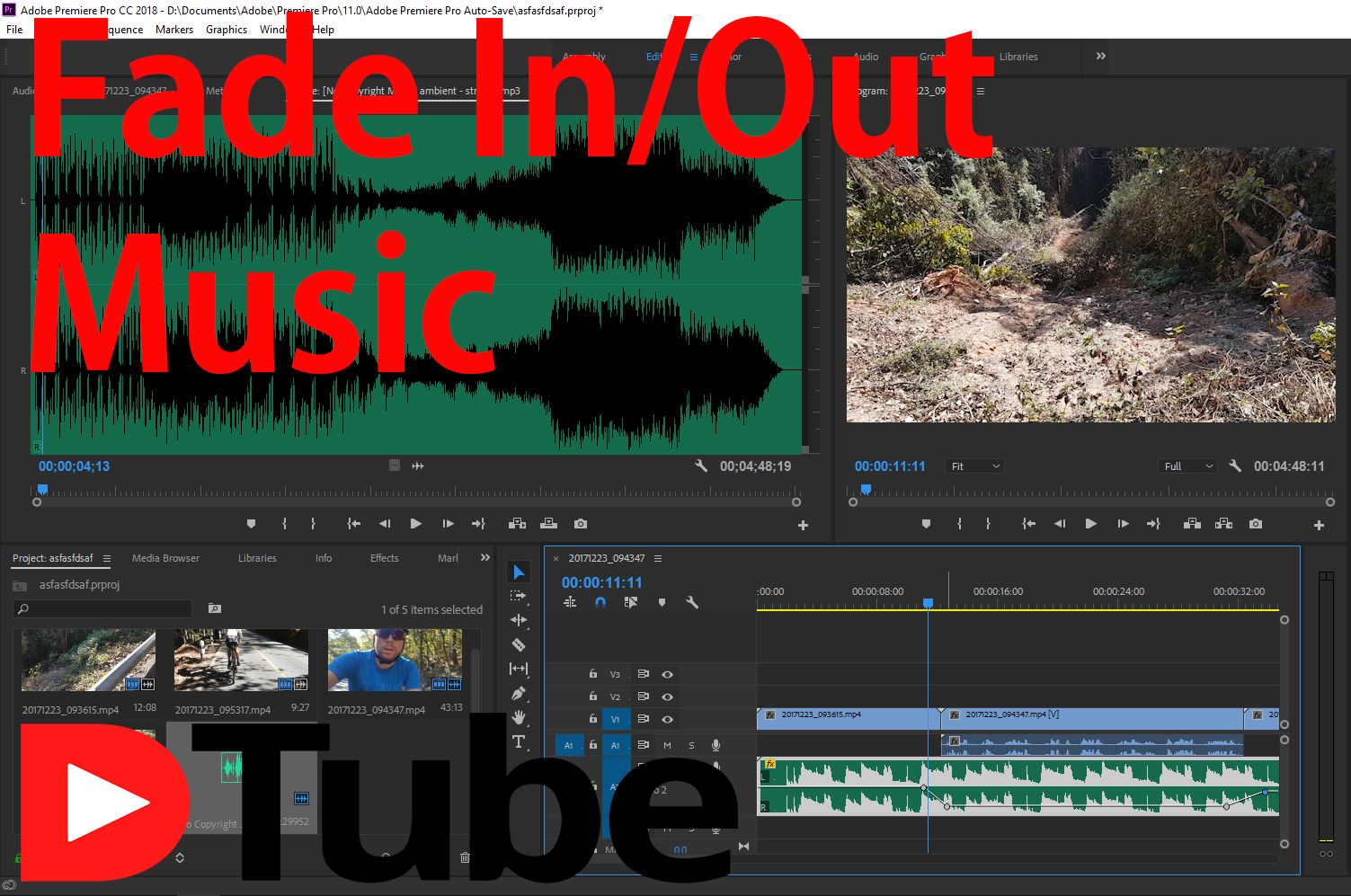 Adobe Premiere Pro Tips Under 1 Minute Fade In Out Music Steemkr