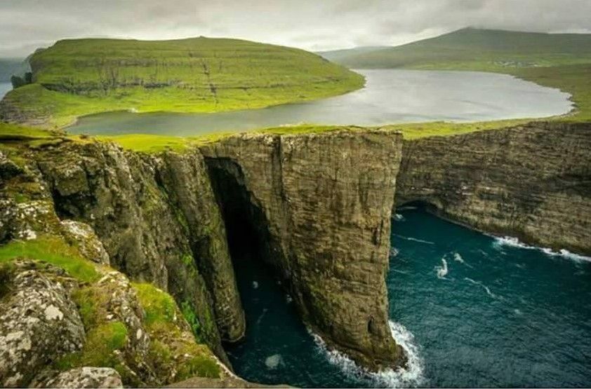 A Lake Above An Ocean Faroe Islands Denmark Steemit