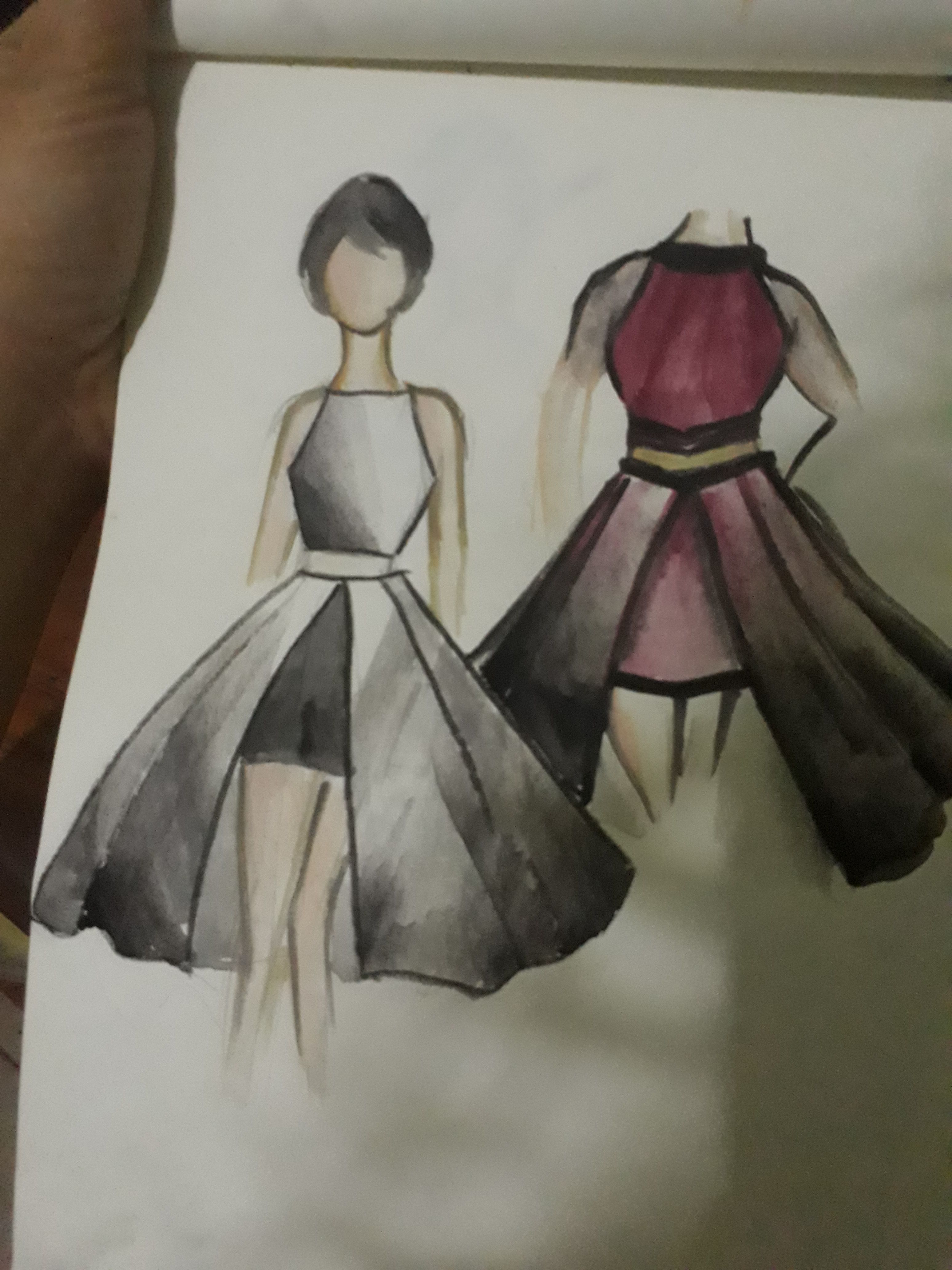 cute dress designs drawings